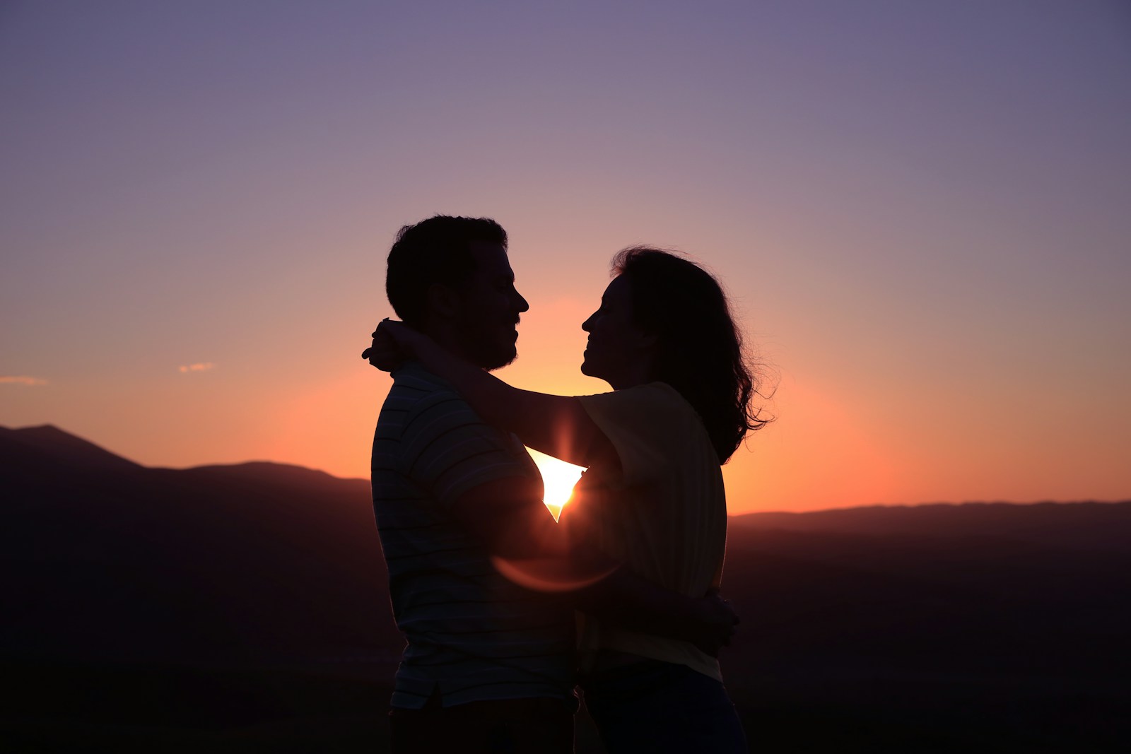 Couple silhouette representing marriage compatibility and relationship numerology